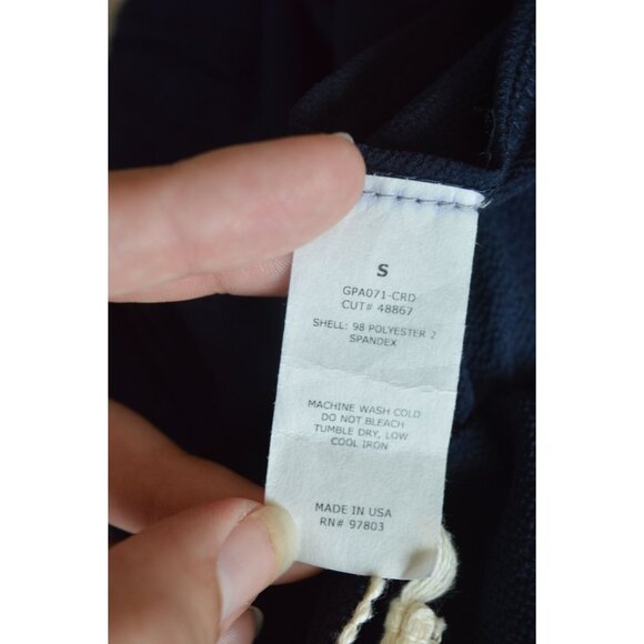 NWT Green Envelope Navy Blue Tulip Harmen Pants White Tassels Womens Small Boho - Picture 6 of 10